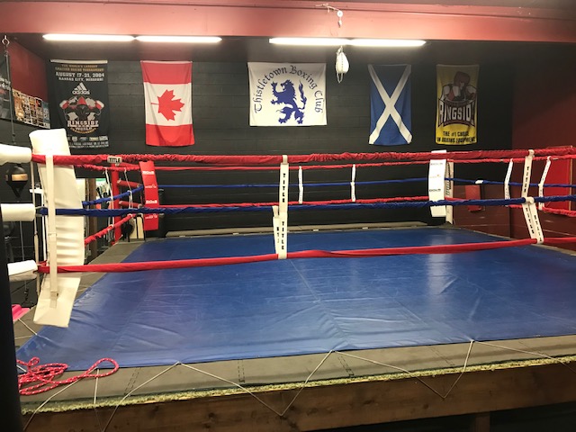 Thistletown Boxing Club training ring, Kelowna BC